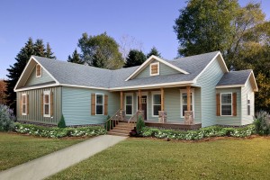 Blue Manufactured House